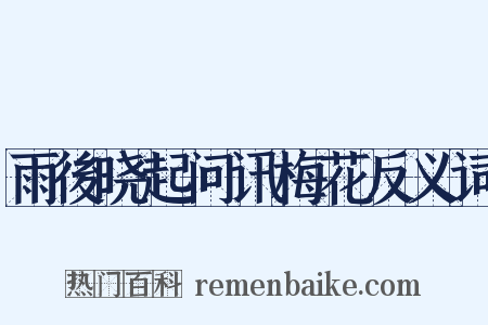雨後晓起问讯梅花反义词是什么意思的图片